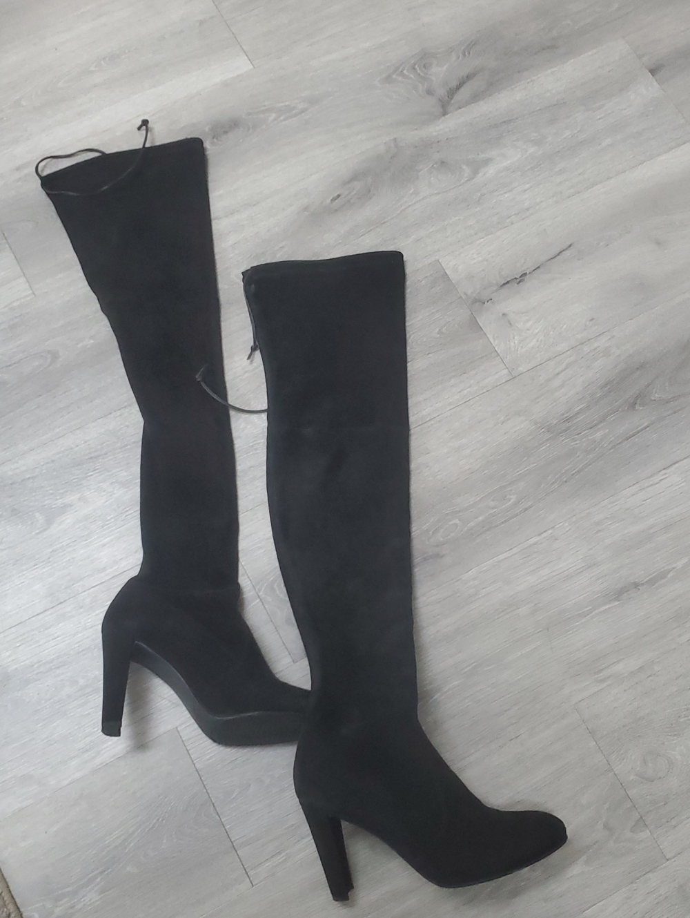 Stuart Weitzman Highland Black Over-the-Knee Boots Size 10 - Picture 4 of 13